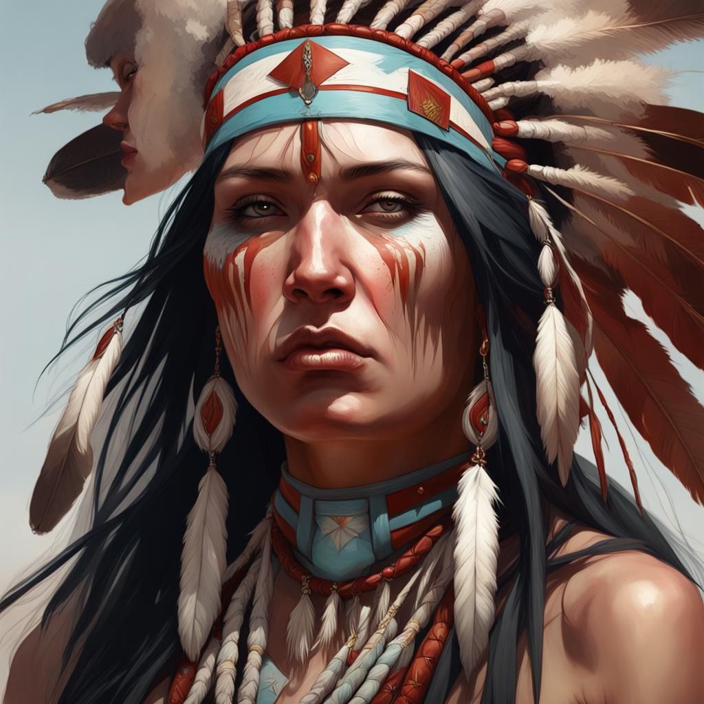Native American Woman in Artgerm Style