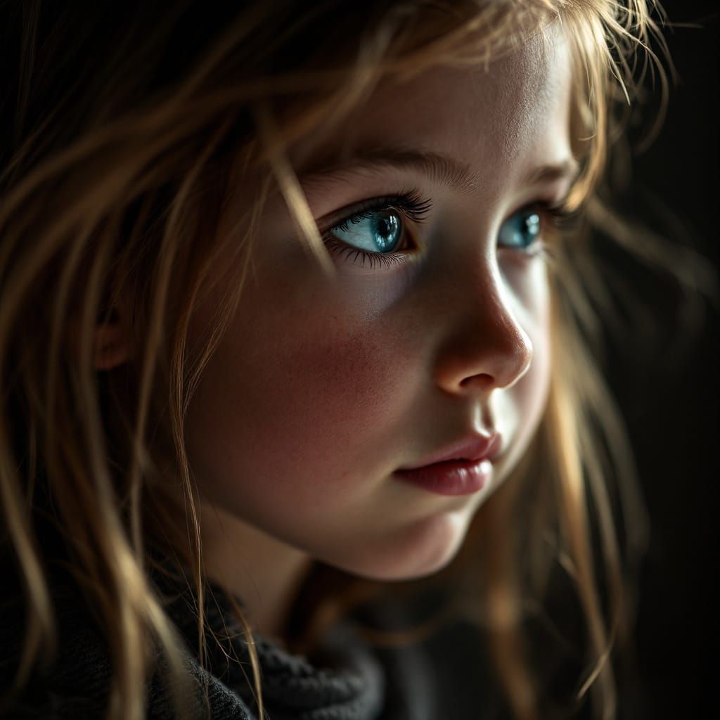 Photorealistic Portrait of a Young Girl