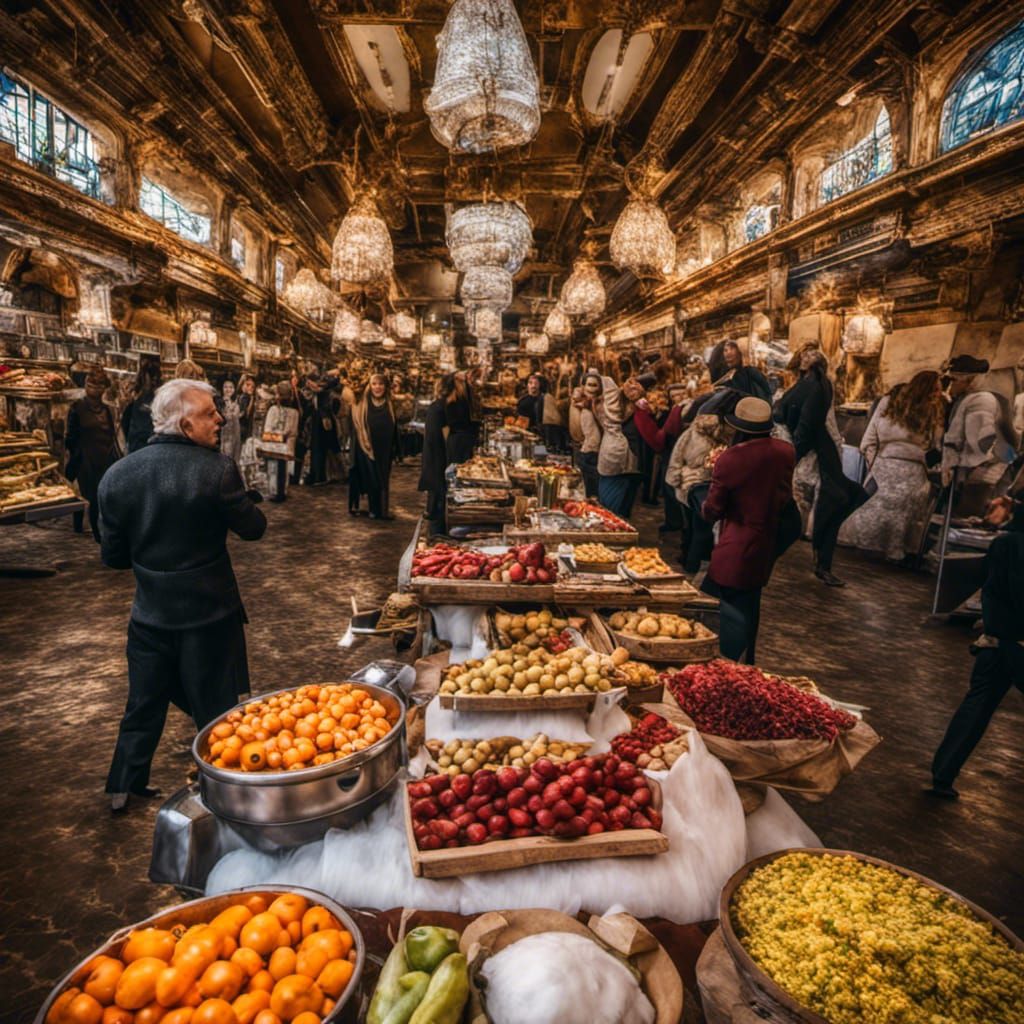 Hunger Games Capitol style farmer market