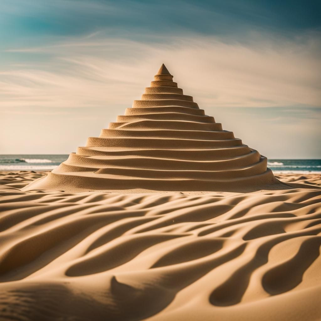 Beach Sand Structure in Cinematic Vogue Style