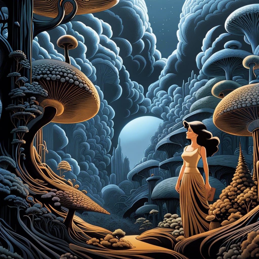 Surreal Dream Woman: Digital Art Masterpiece