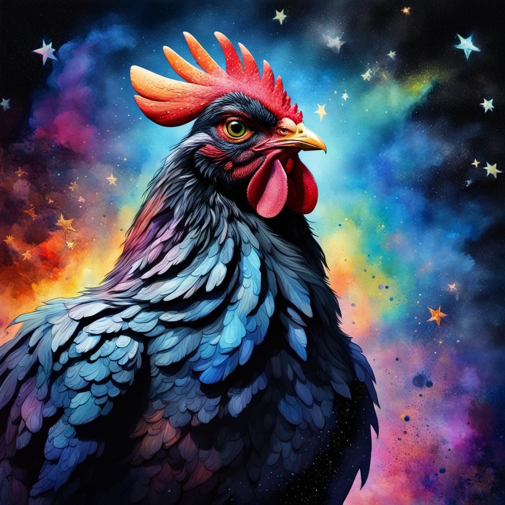 Terrifying Chicken on Dark Side of the Moon