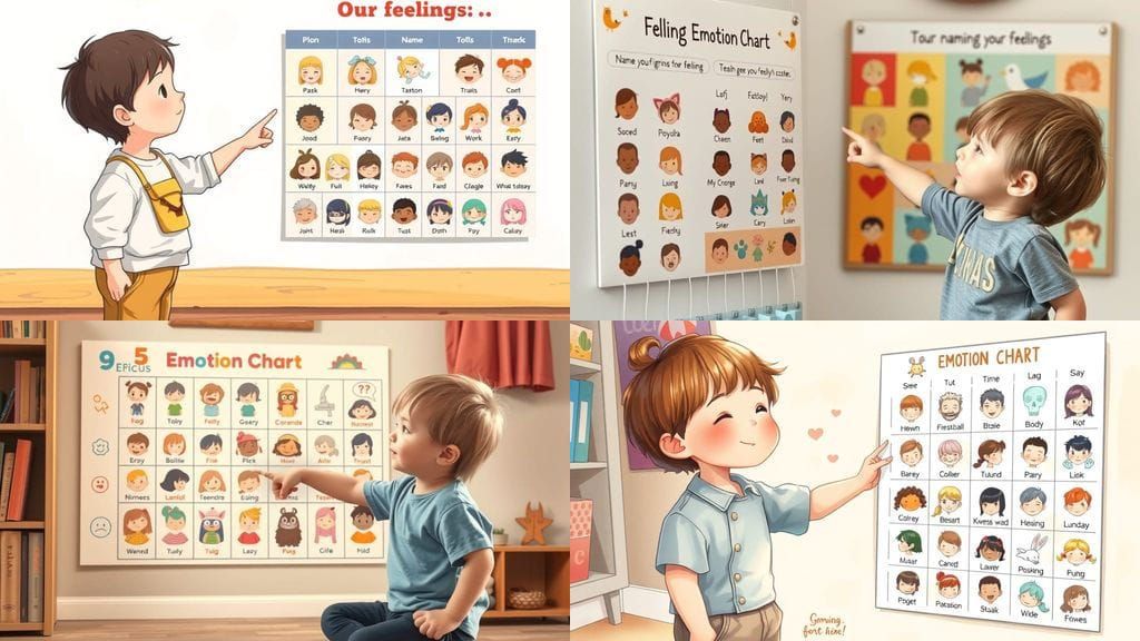 Child Learning Emotions with Chart