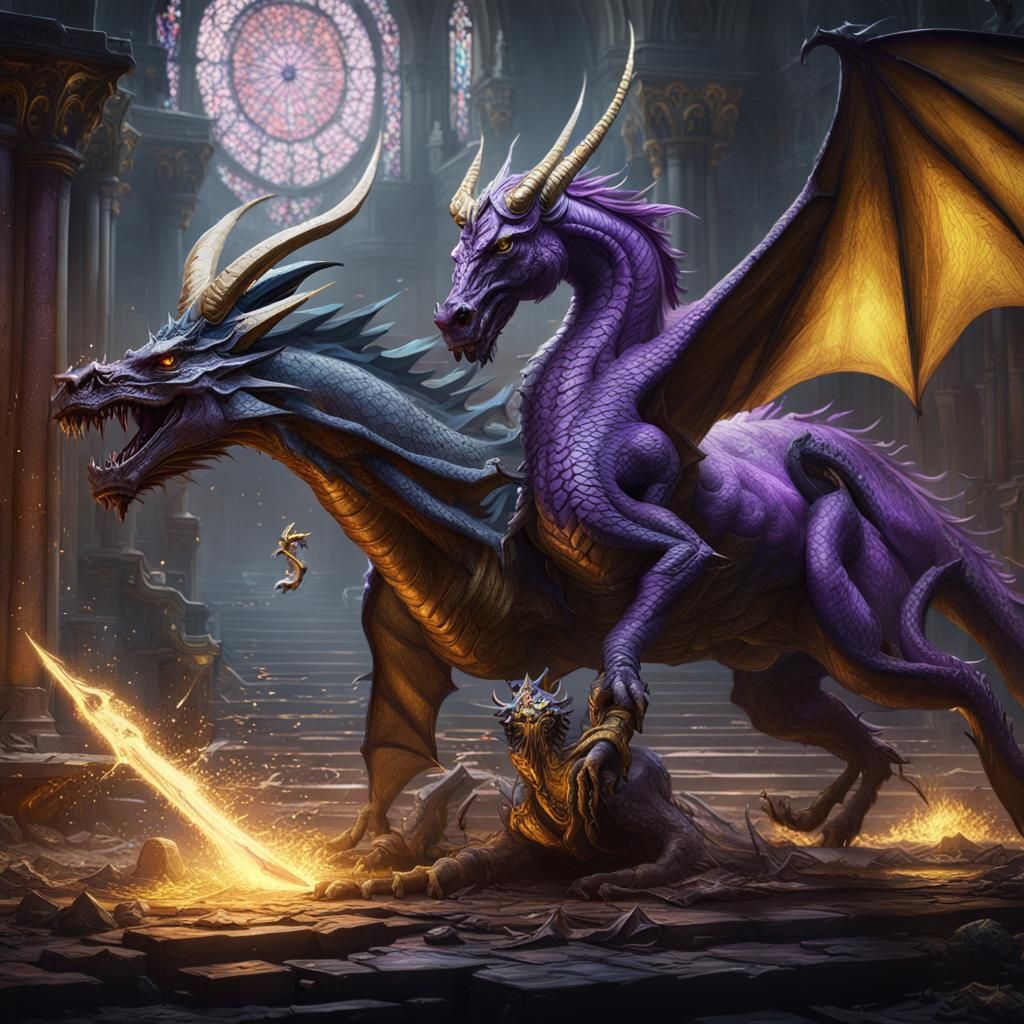 Dragon Slaying Unicorn: Dark Fantasy Concept Art