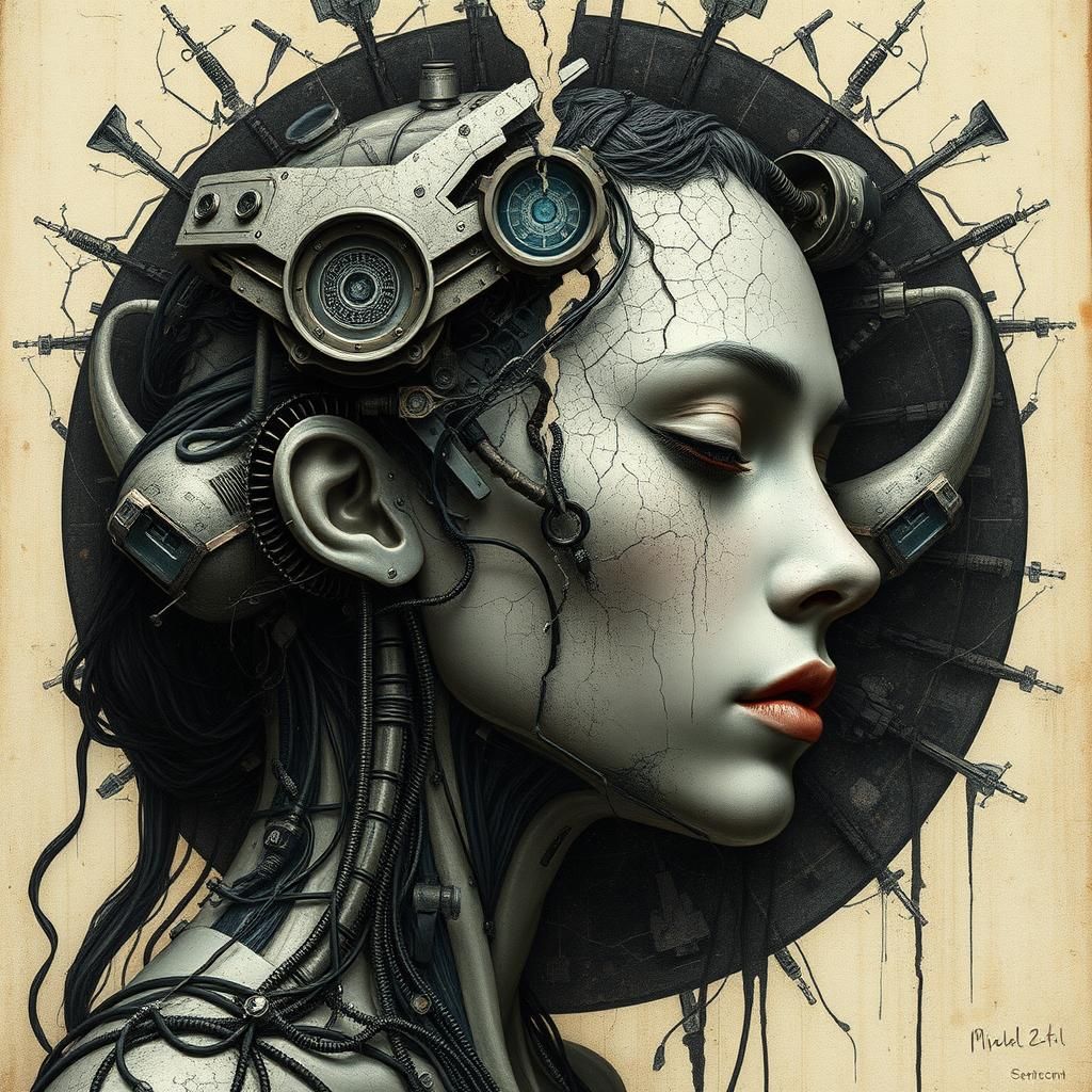 Cyborg Consciousness Failure: A Surreal Portrait