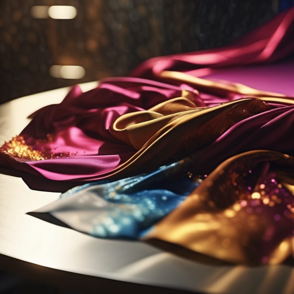 Colorful shirt laying on a marble table