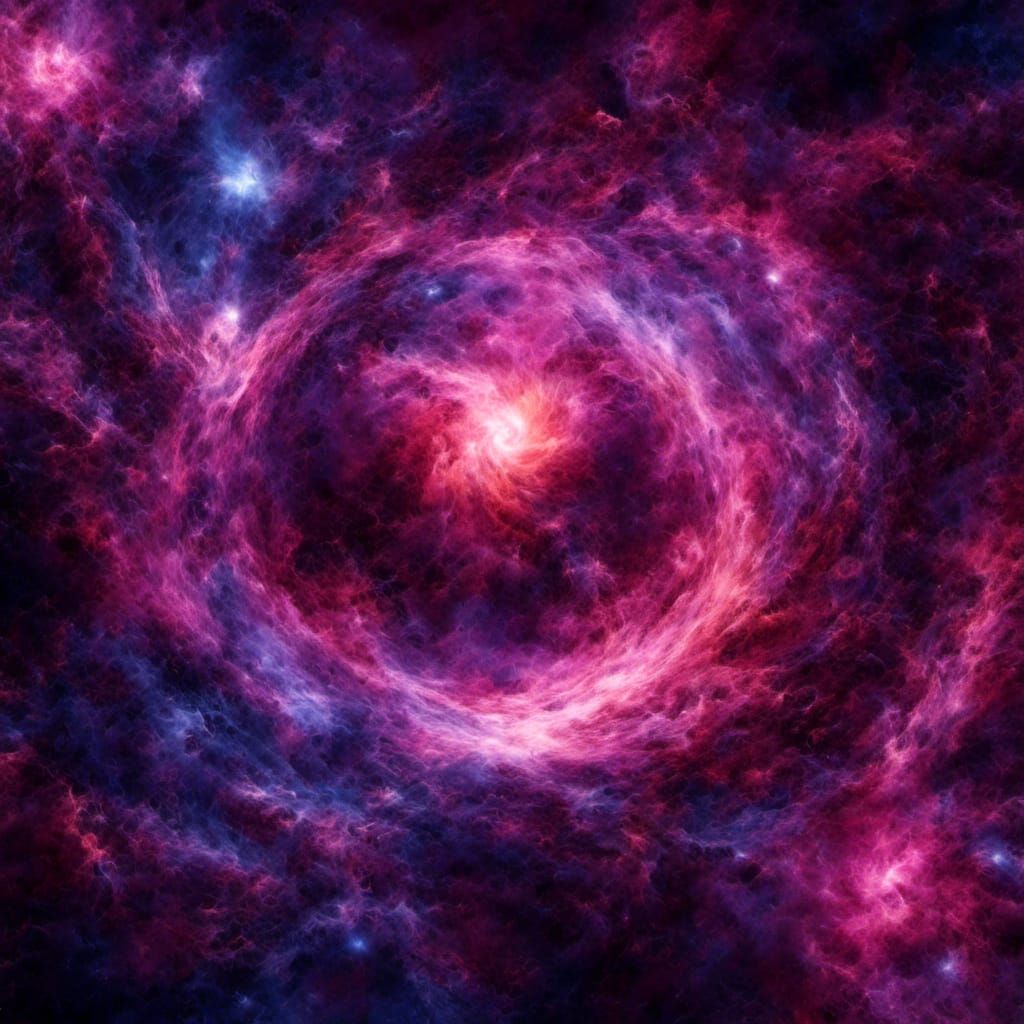 Flying Eco-Dome in Space: Colorful Nebula and Intricate Deta...