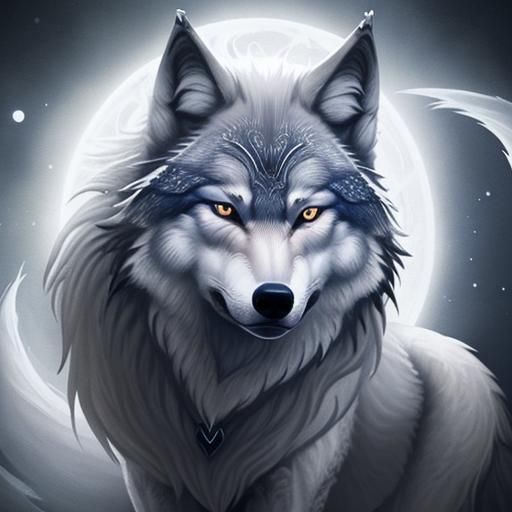 Wolf Goddess AI Generated Image