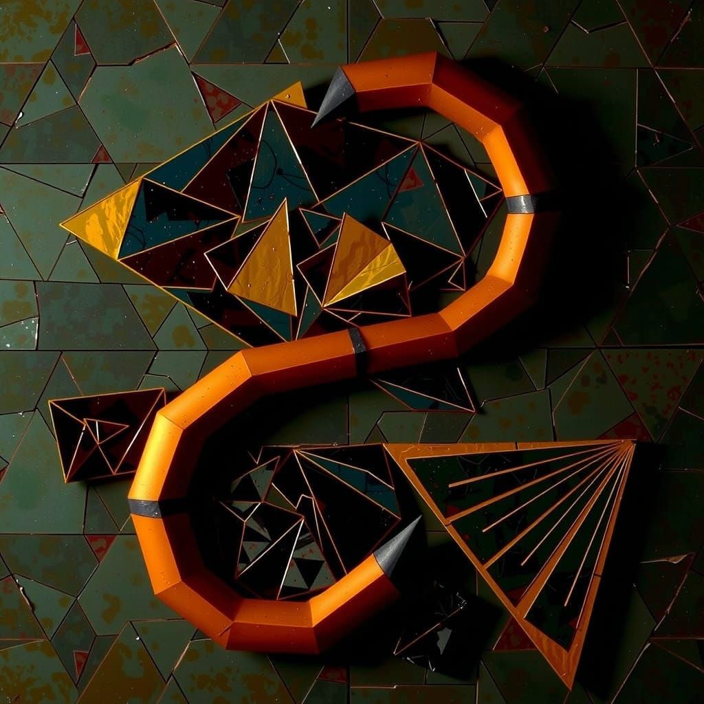 Geometric Abstraction: Tessellated Shapes in Bold Colors