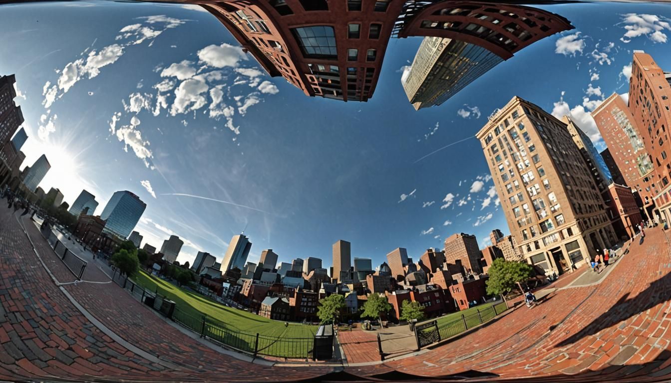 Boston Skyline 360 Degree Panoramic View