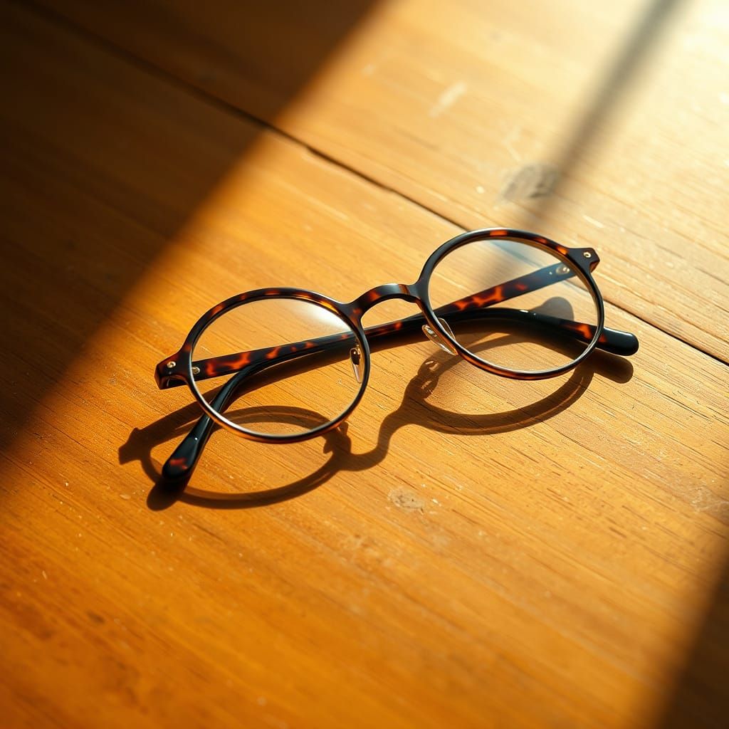 Vintage Glasses Still Life in Film Noir Style
