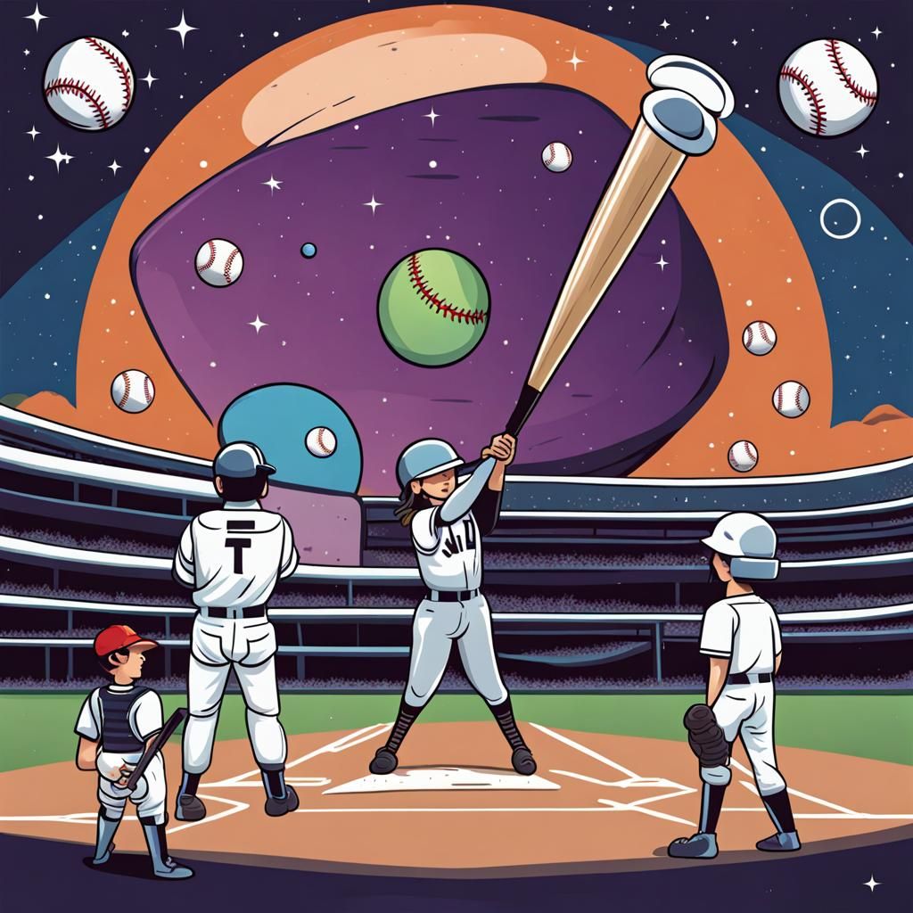 Intergalactic Baseball Game in Space