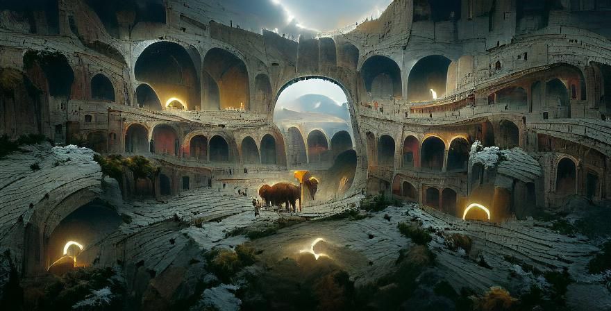 Photorealistic Coliseum Render in Landscape Style