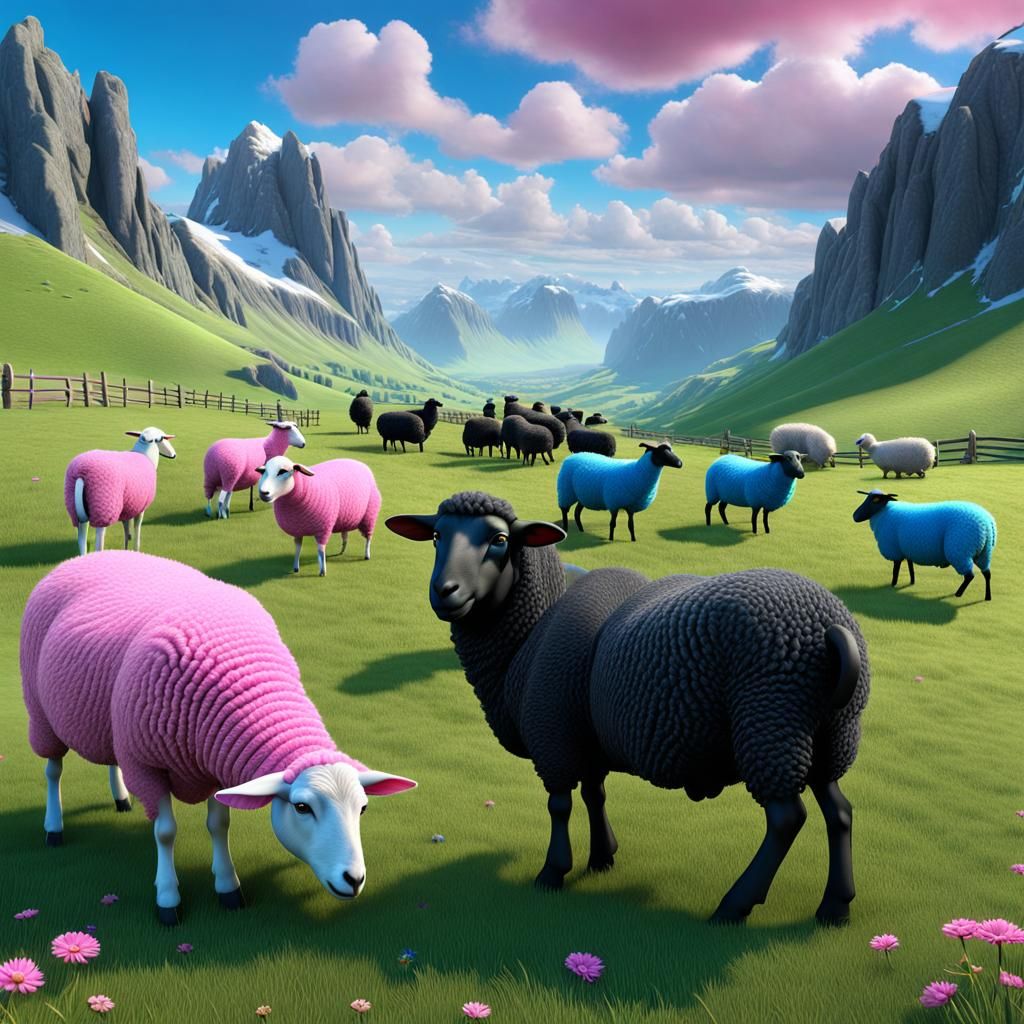 Baa Baa Black Sheep (as well as blue, pink and white sheep)