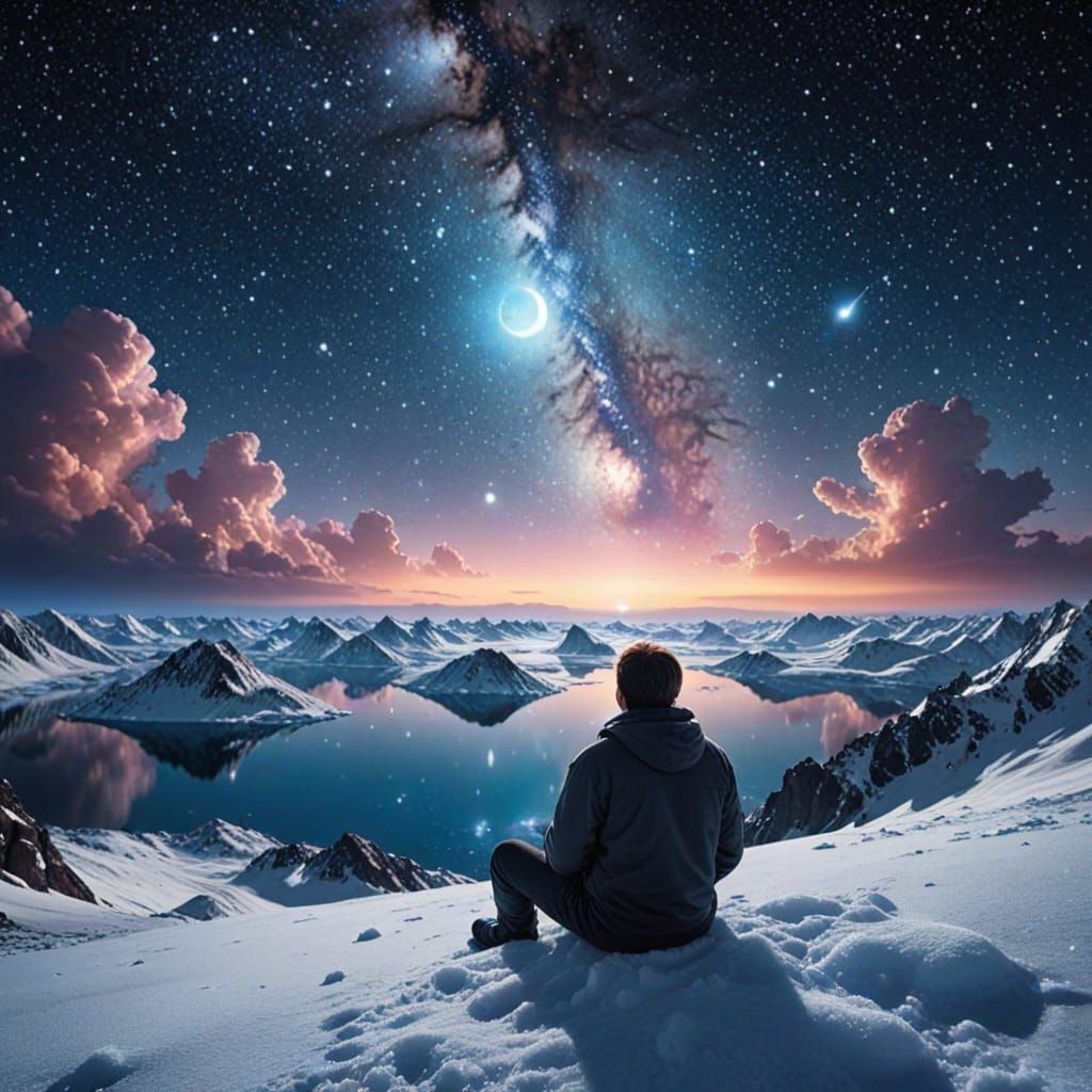 Cosmic Fisherman in Vibrant Starlight