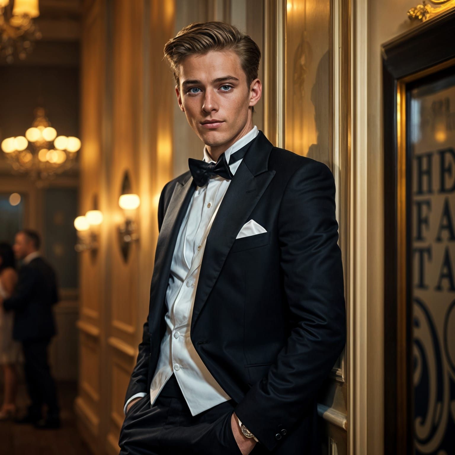 Solitary Tuxedo: A Party Portrait