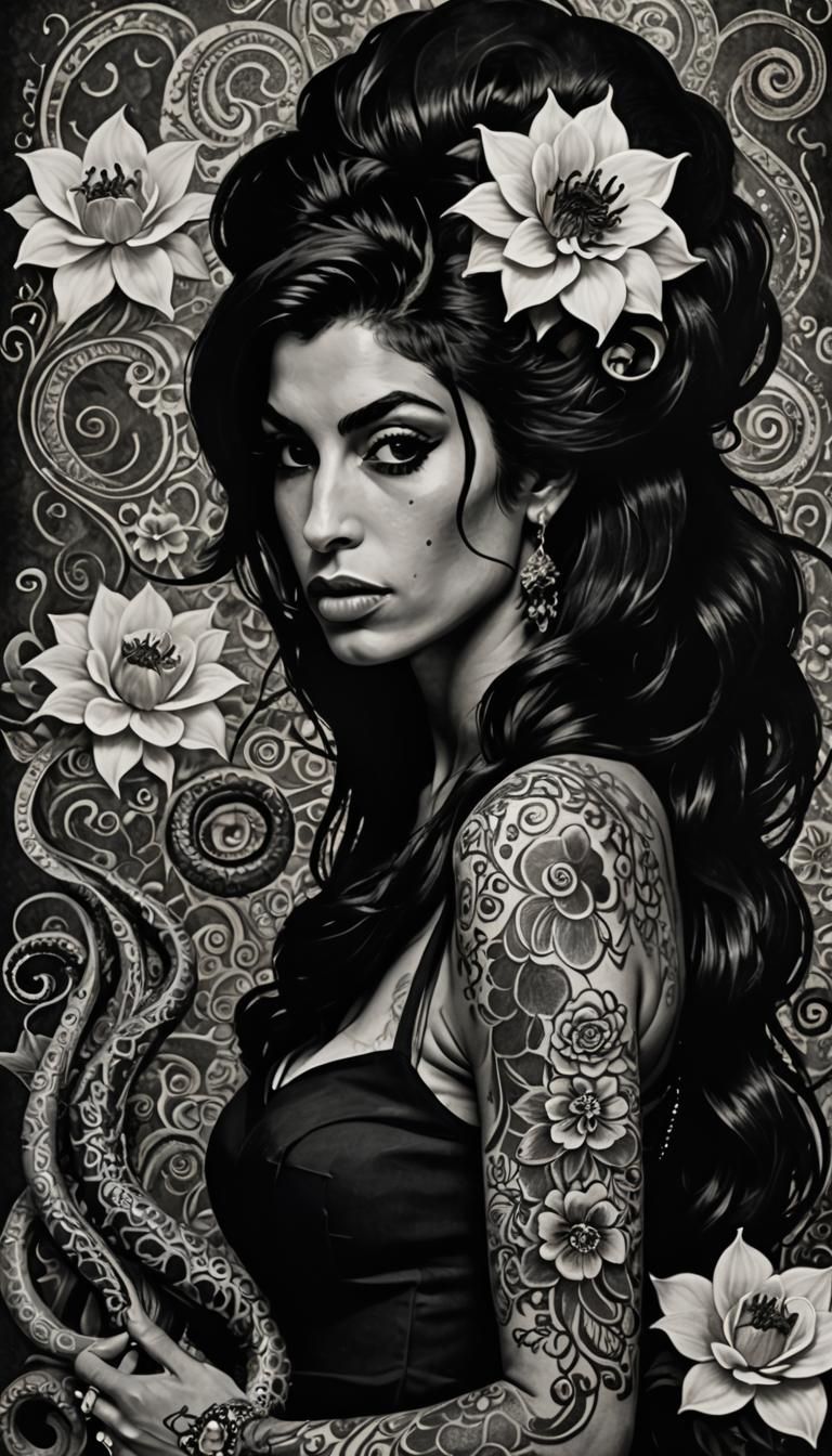 Ethereal Goddess of Cthulhu in Vintage Noir