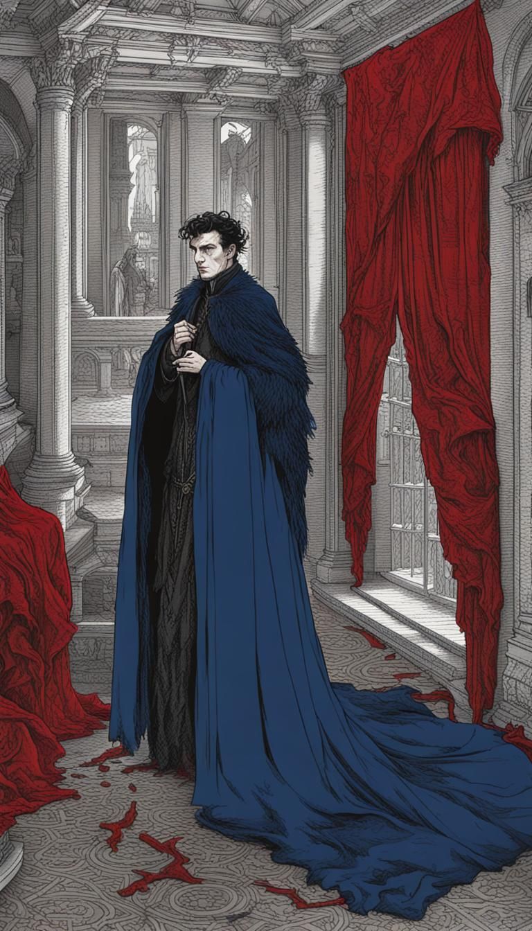 Gormenghast Castle in Dark Colors