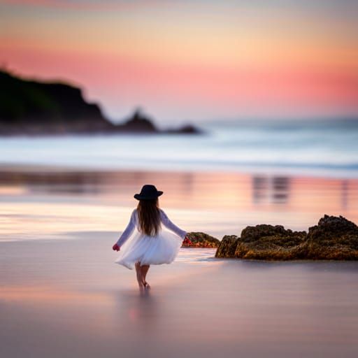 Glittering Beach Scene in Professional Style