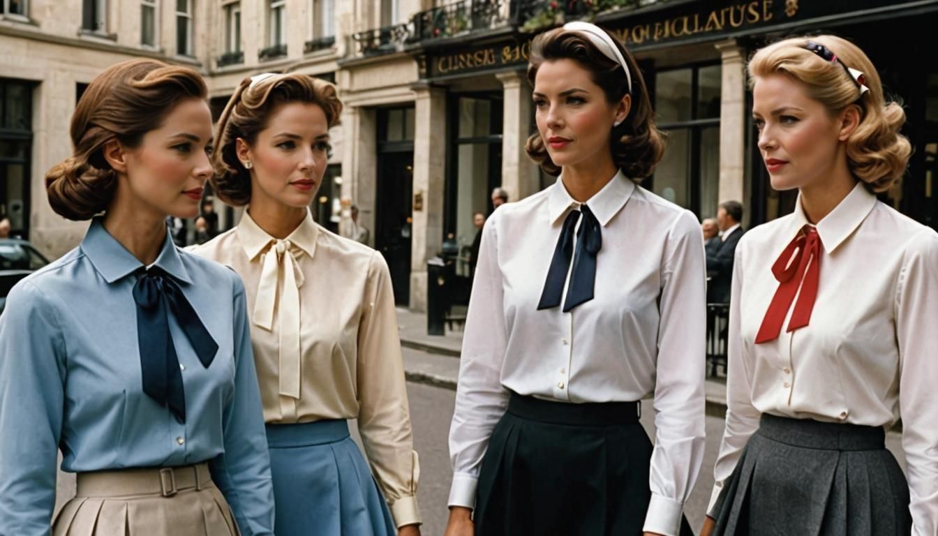 Elegant Women in Classic Fashion