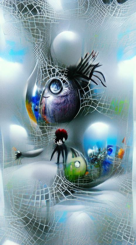 Web3 in Tim Burton Hyperrealistic Digital Art Style