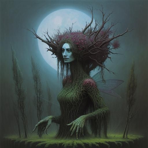 Ethereal Fairy in Dark Surrealist Style