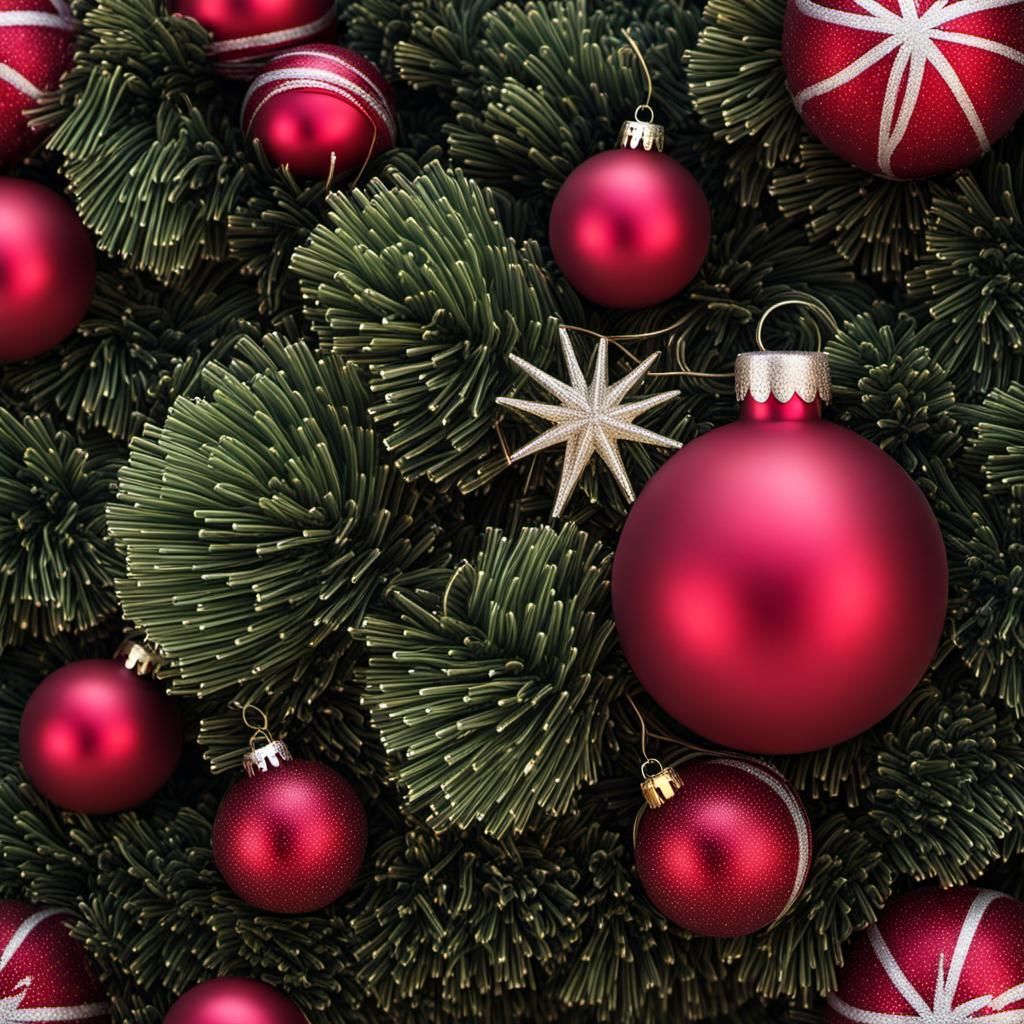 Abstract Christmas Decorations: Festive AI Art