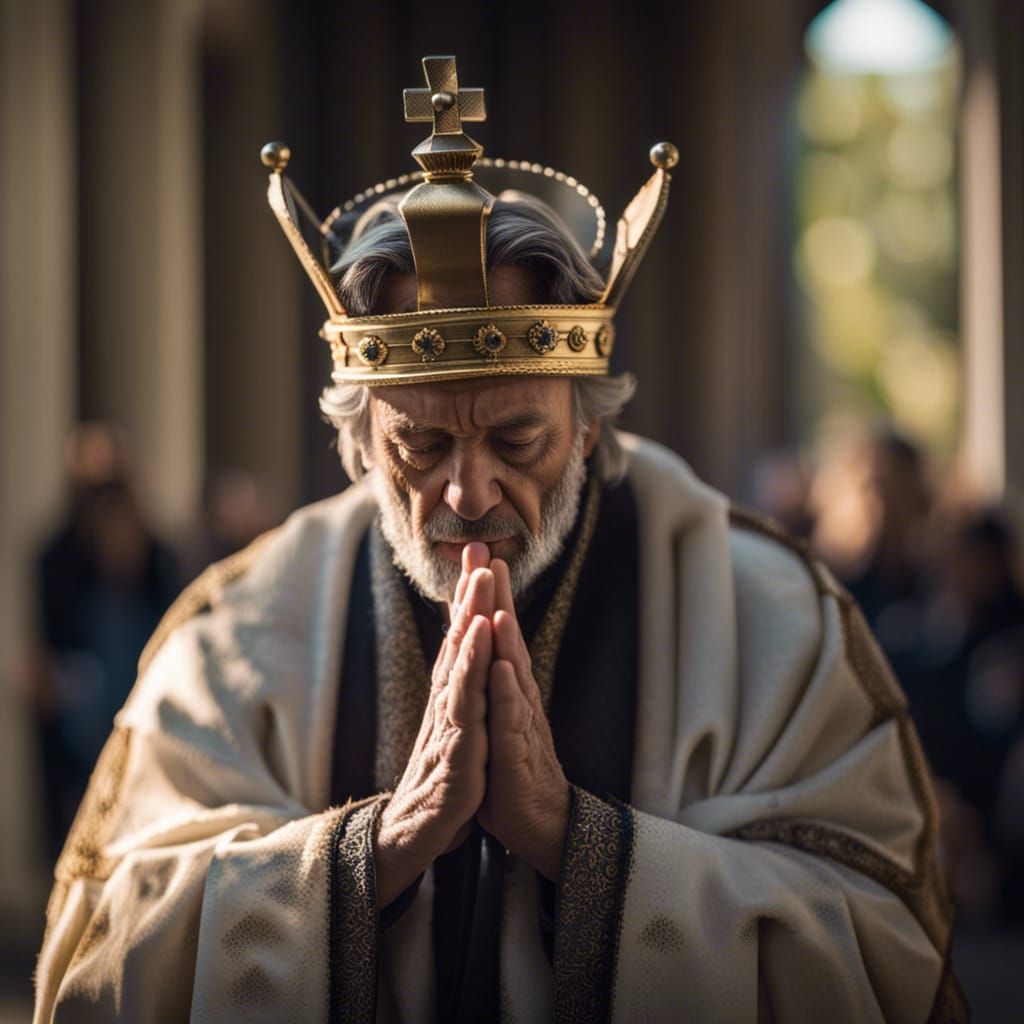 French King Praying: Professional Photography