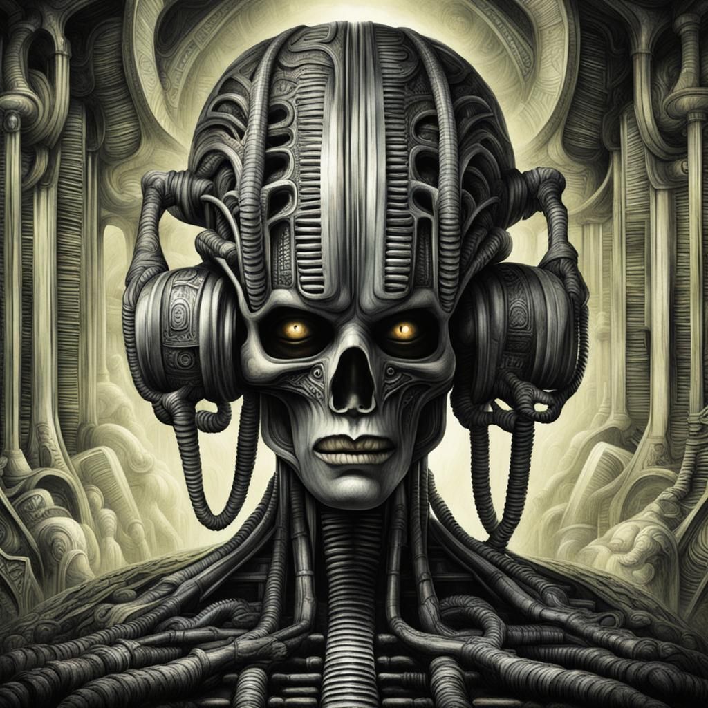 Brainiac in H.R. Giger Style