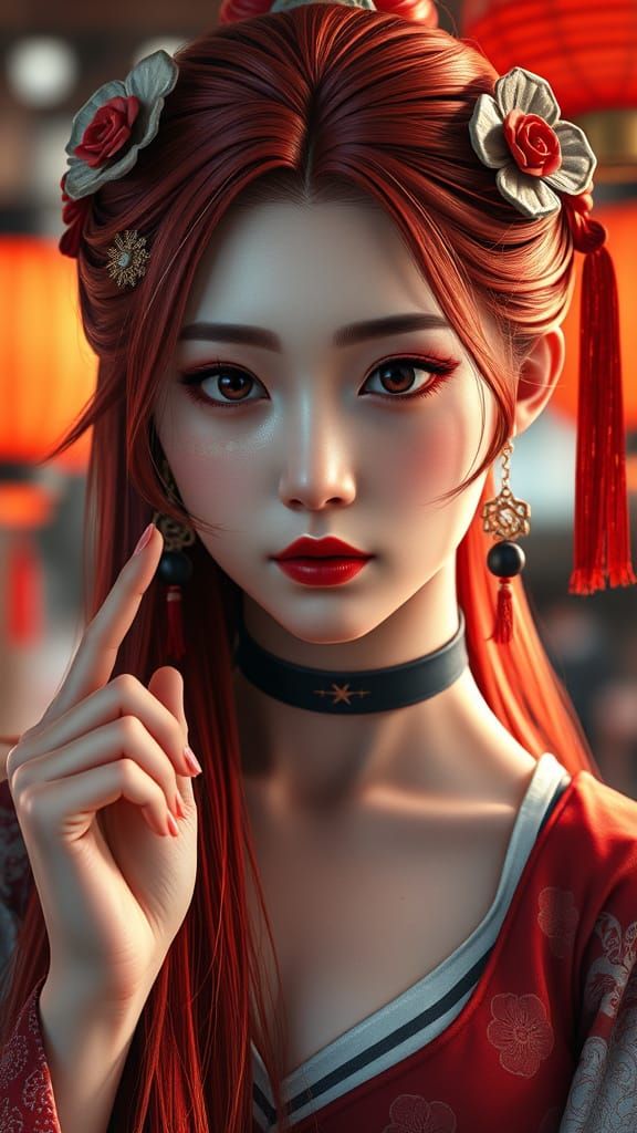 Ultra Detailed Realistic Portrait of a Red Haired Girl