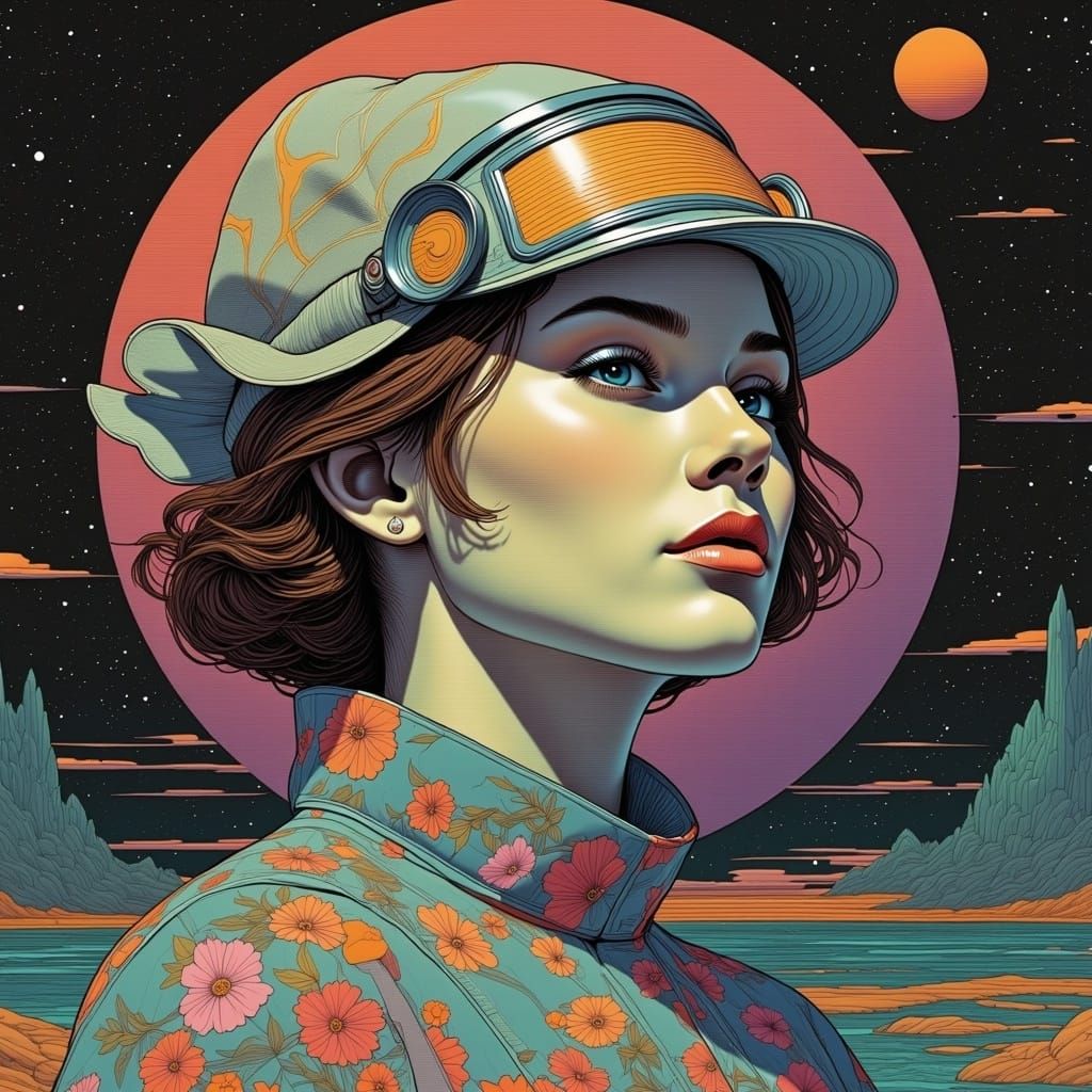 Retrofuturistic Mosaic: Nostalgic Digital Art