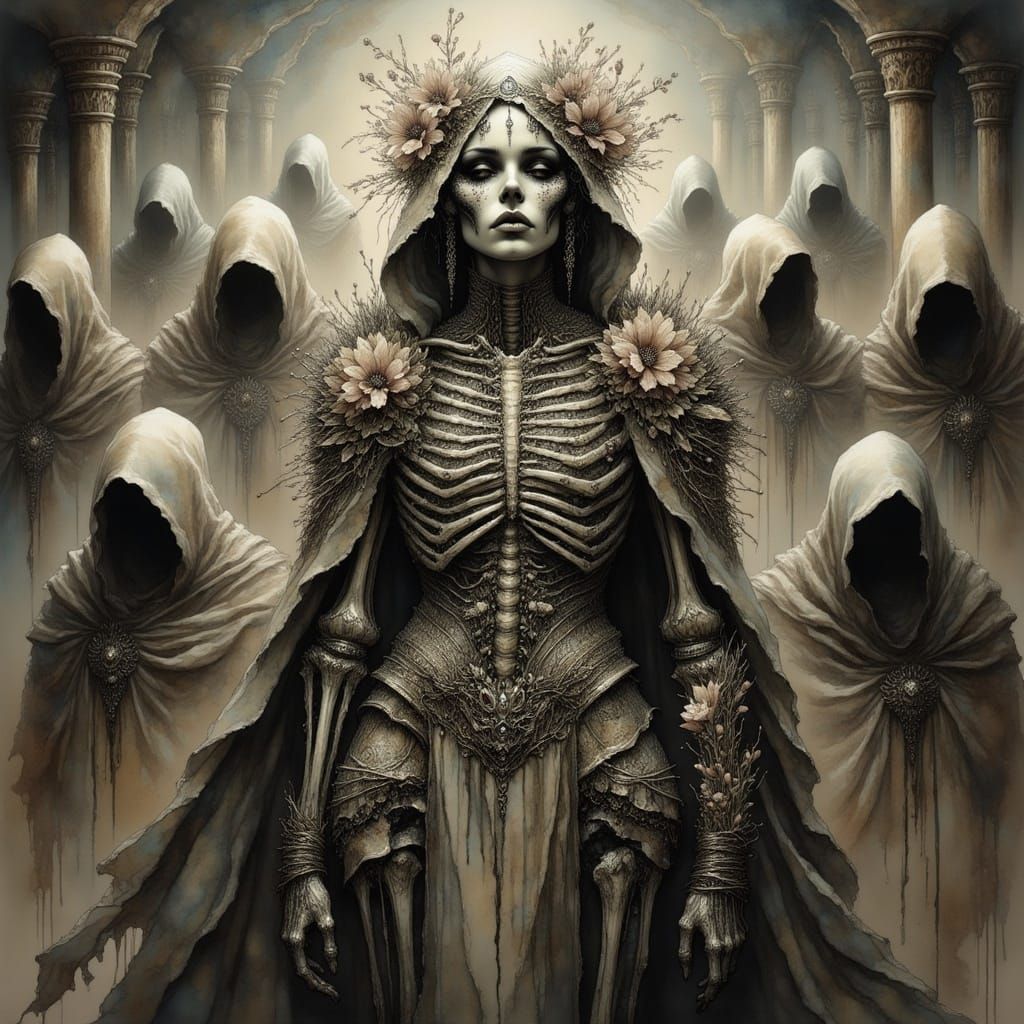 Ethereal Bone Armor Necromancer of the Undead Realm