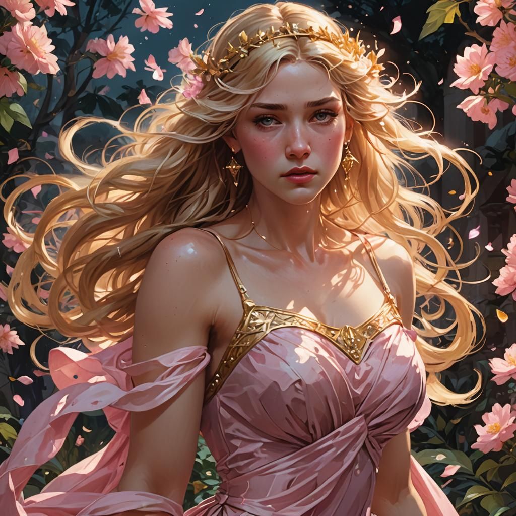 Demigoddess in Distress: A Hyperdetailed Portrait