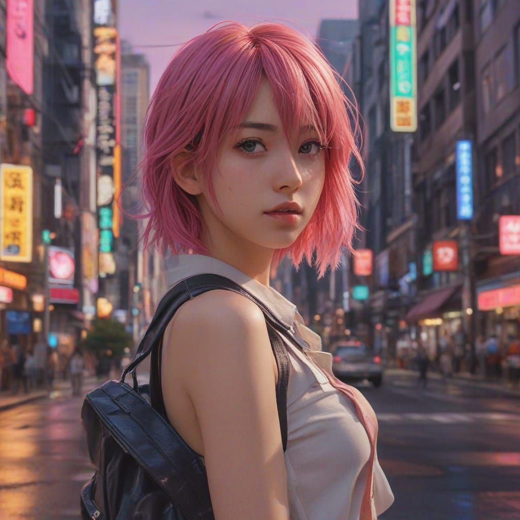 Vibrant Anime Scene with Intense Heat