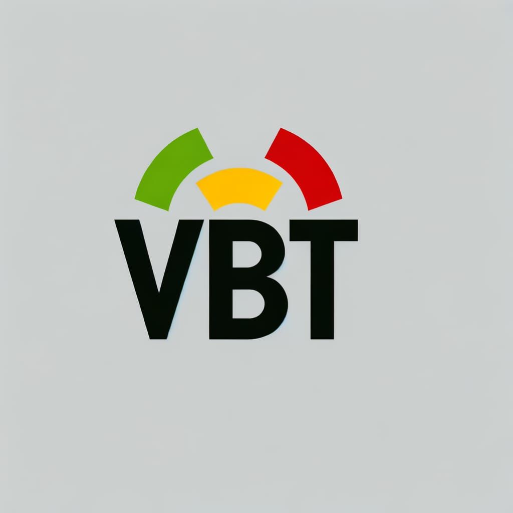Minimalist VBT Logo with Performance Indicators
