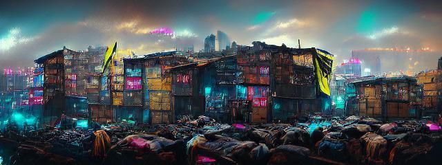Cyberpunk Slums: Poverty in 2077