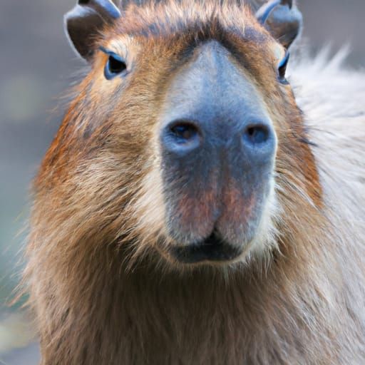 Professional Capybara Portrait in Studio Lighting