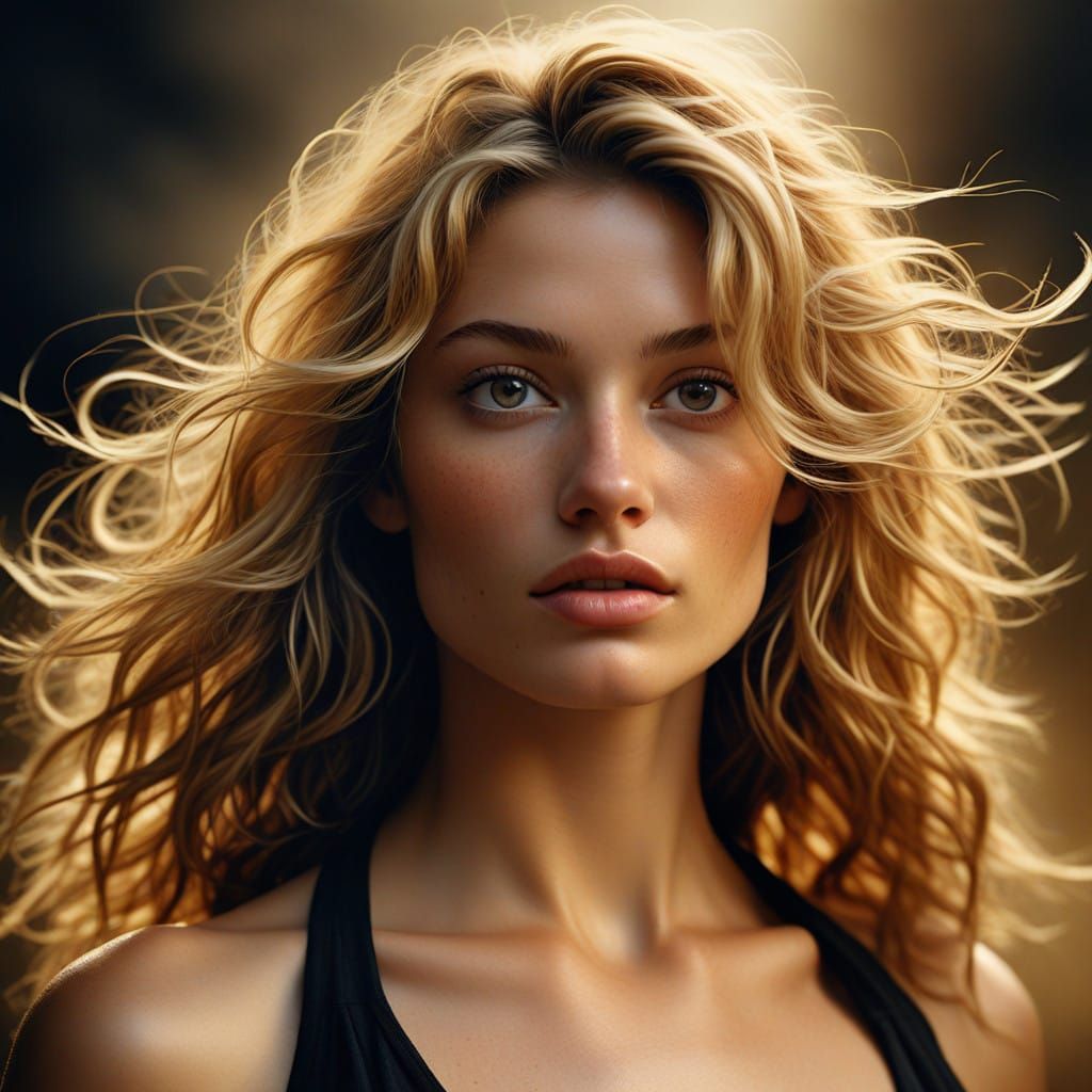 Sun-Kissed Beauty in Vibrant Tie-Dye