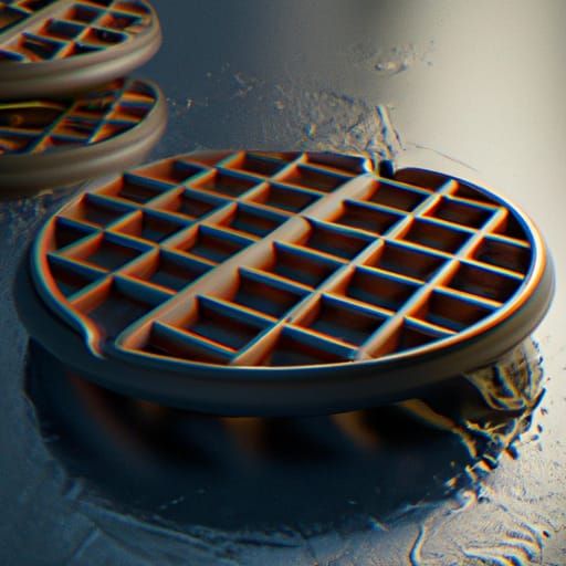 Waffle with 3D Shading and Depth