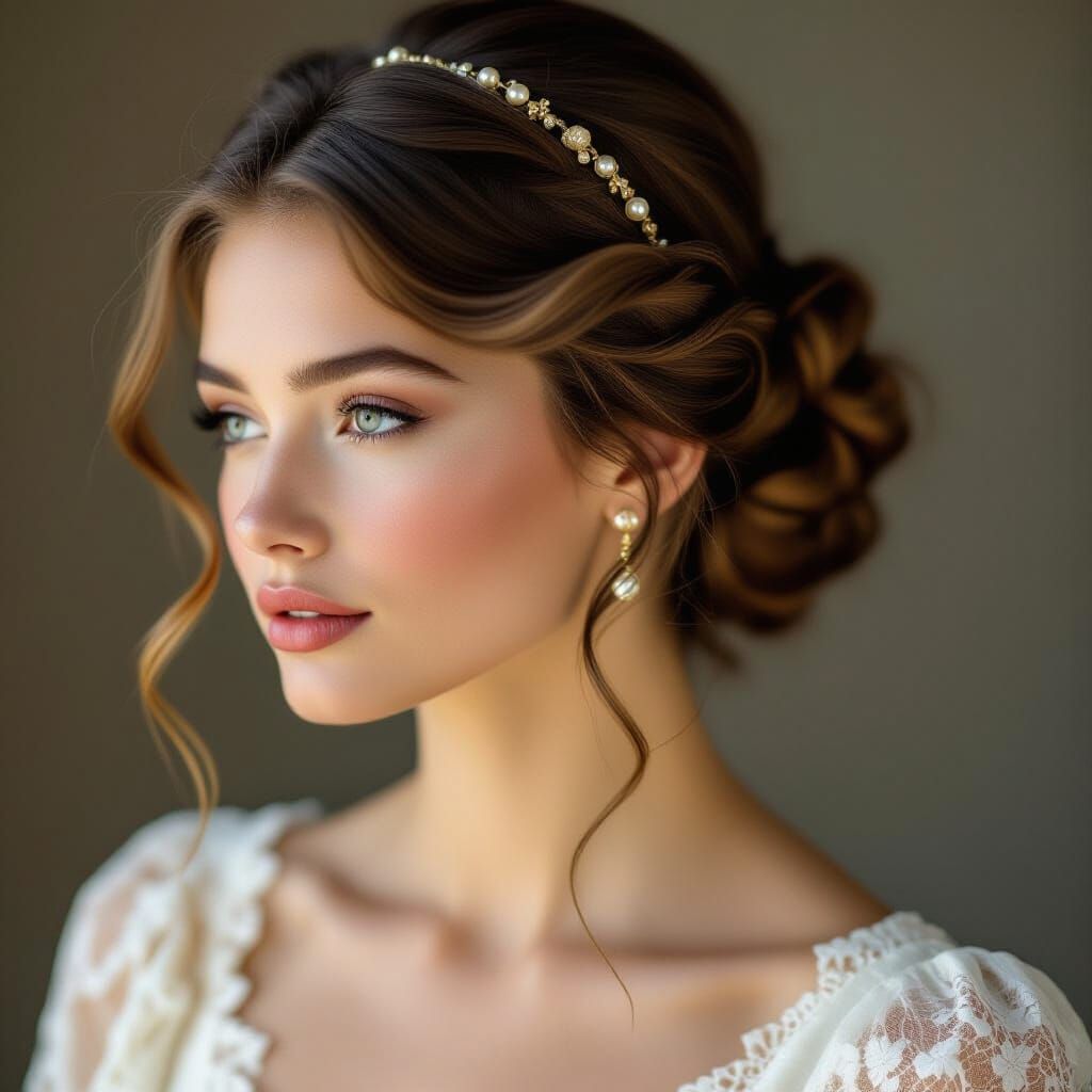 Renaissance Art Pose with Diffused Studio Lighting