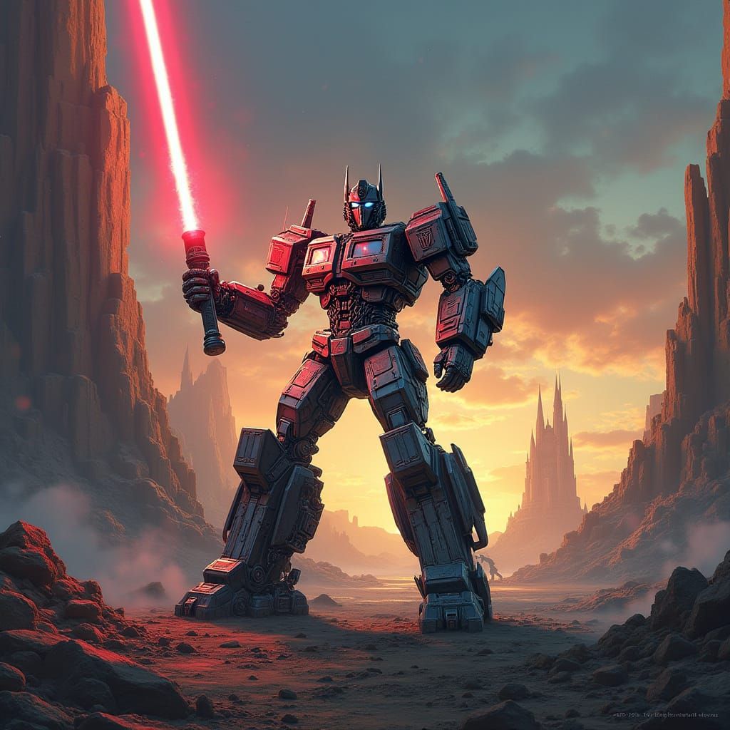 Galactic Transformer Triumph: Star Wars Meets Cyberpunk