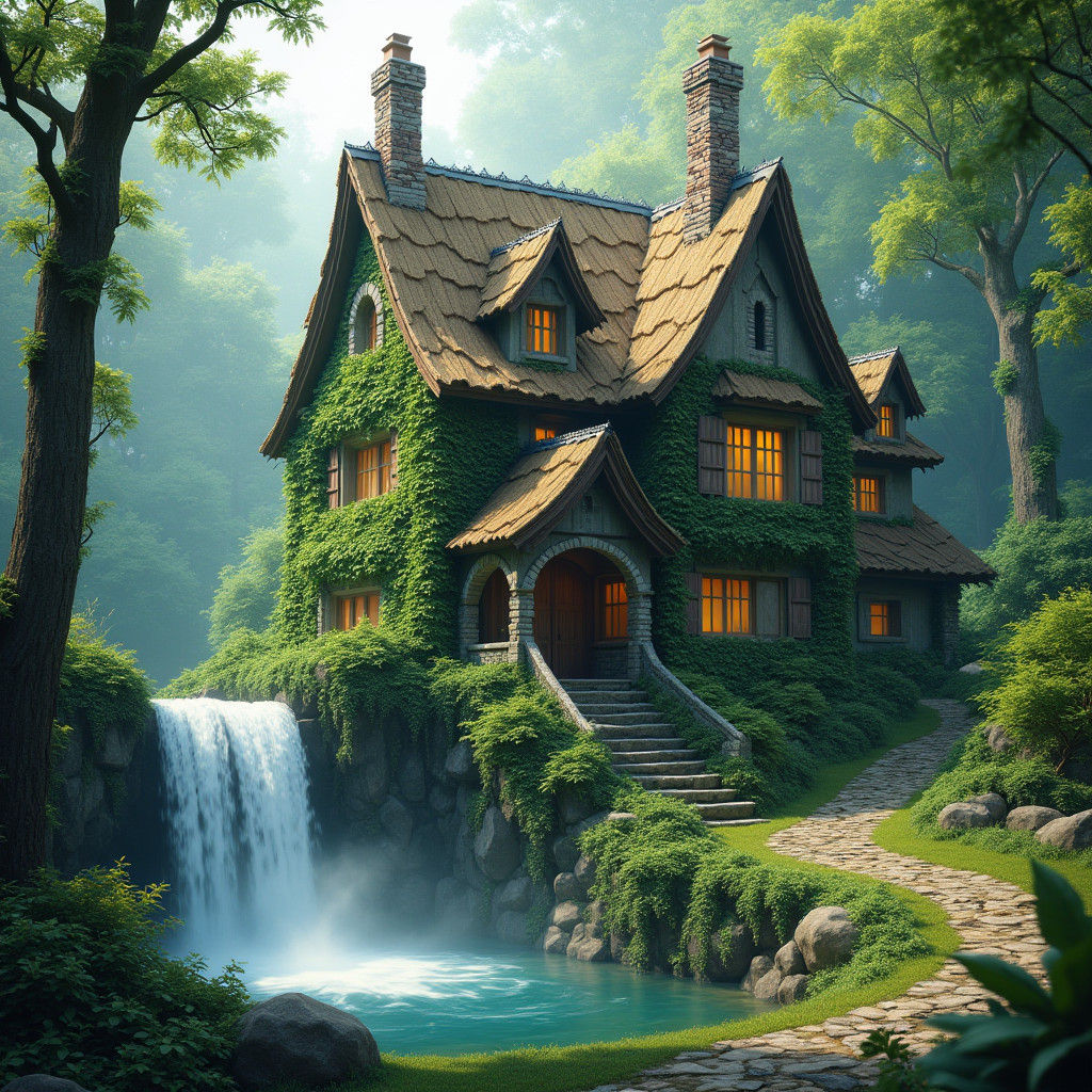 Whimsical Cottage in Enchanted Forest