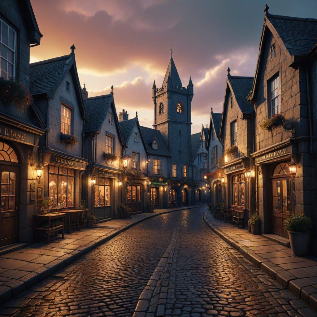 Ennis Ireland Concept Art in Pen and Ink Style