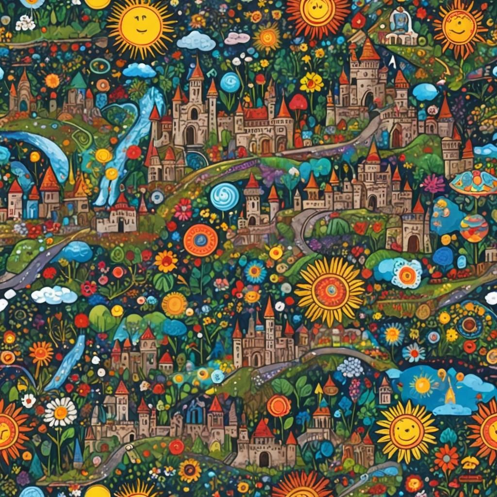 Detailed Matte Painting of a Fantastical Landscape