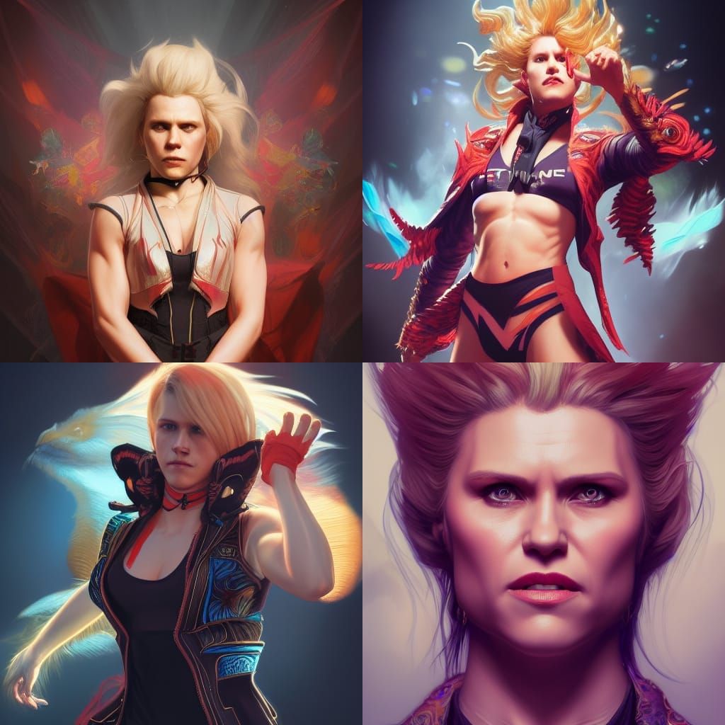 Kate McKinnon as Tekken Character: Psychedelic Portrait