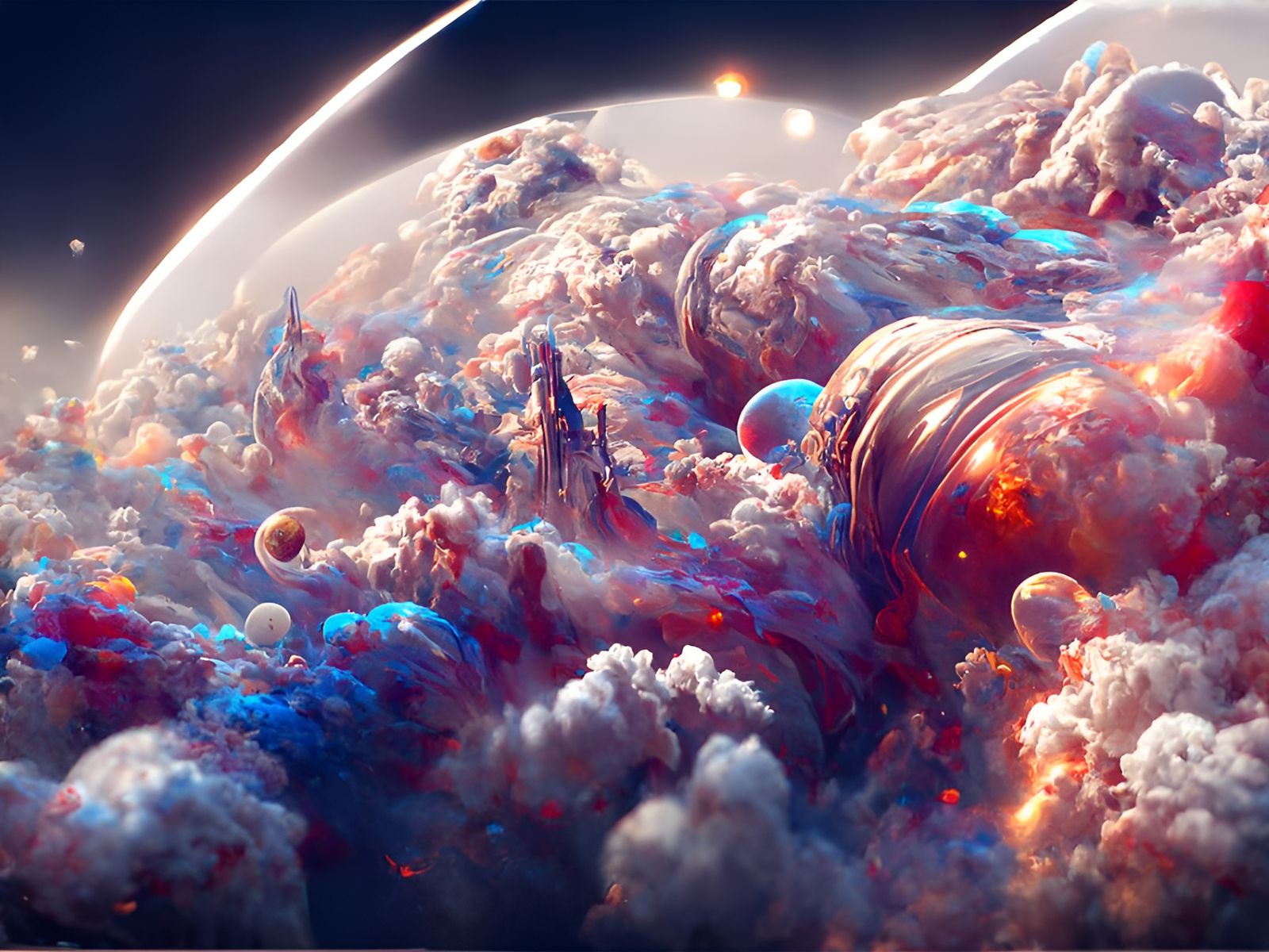 Colorful Space Clouds Captured by Hubble Telescope