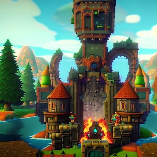 Young giants accidentally destroy castle while playing, Fallout, Fortnite,