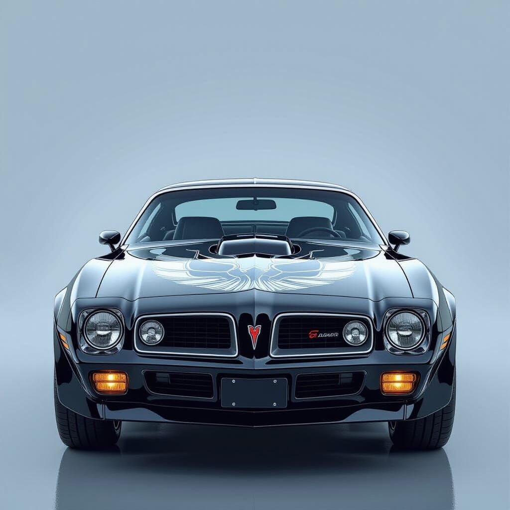 1970s Trans Am Hood Art as Batman Logo