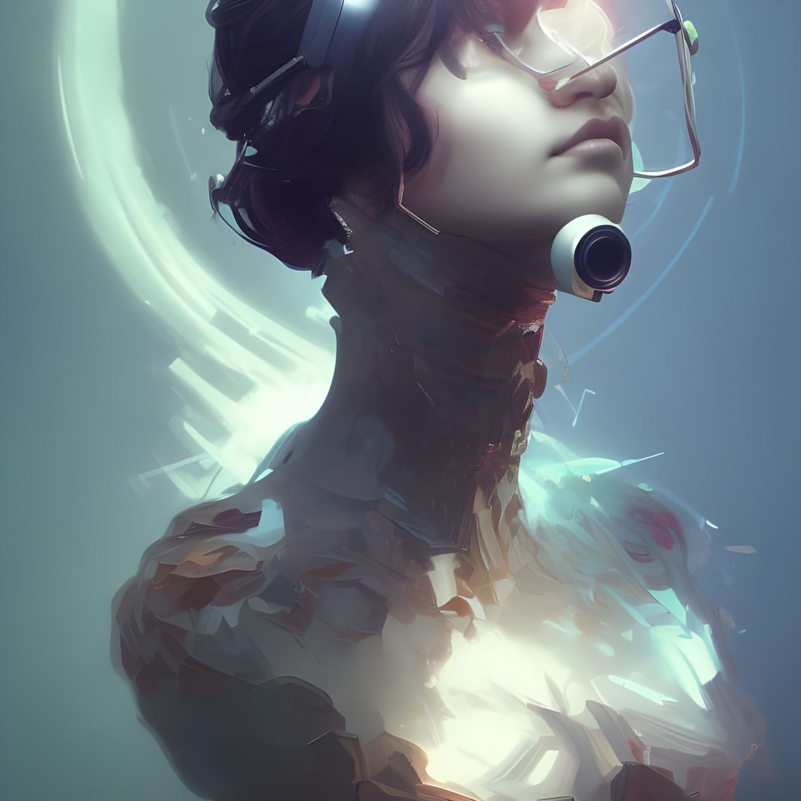 Epic Doctor Battles Viruses in a Triadic Color Portrait