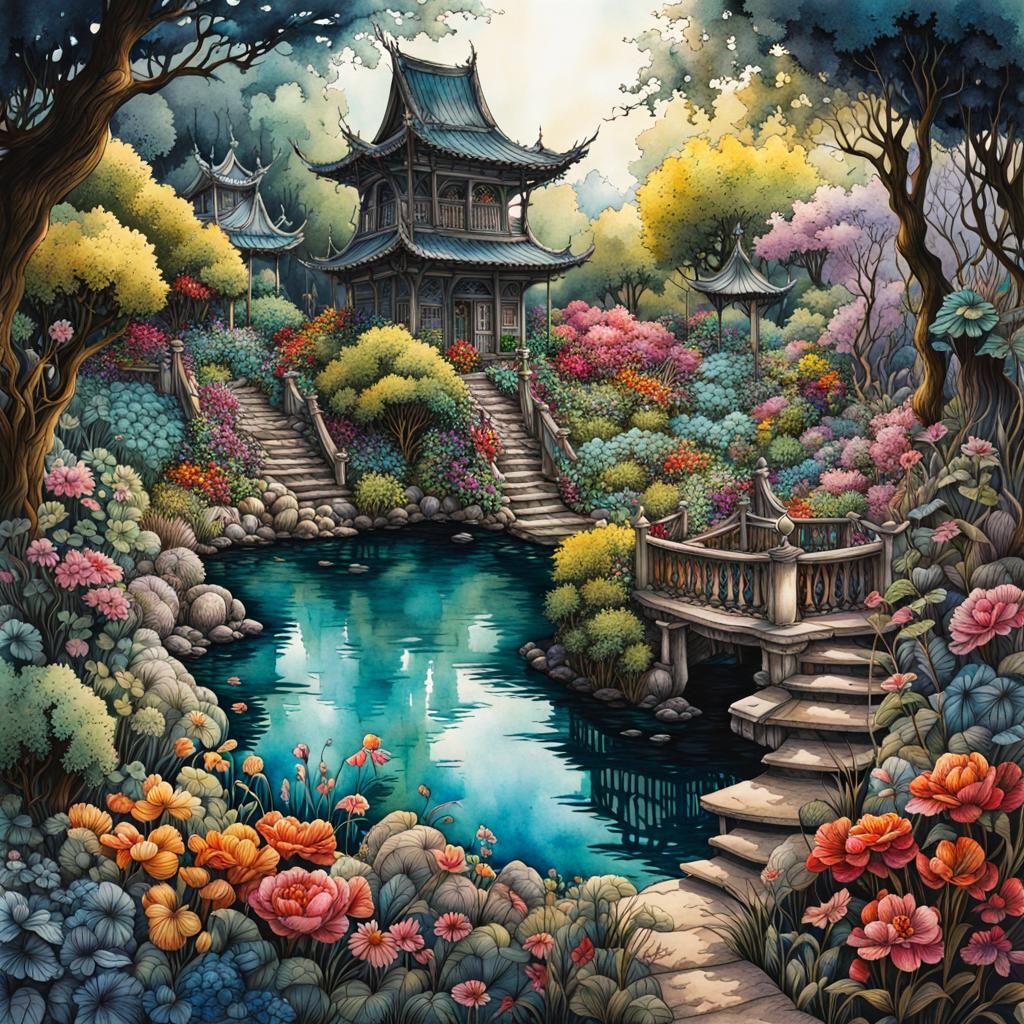 Enchanted gardens of Shangri-La